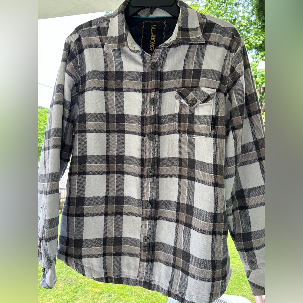 Billabong Large Men’s Quilted Flannel Tan/Black